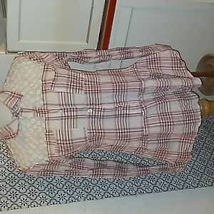 Ez Clothing medium boho Hippie button down casual shirt